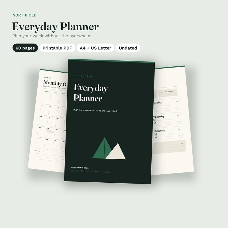 Everyday Planner printable planner cover